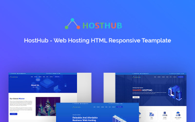 Plantilla adaptable HTML5 de alojamiento y dominio de Hosthub