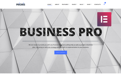 Prioris - WordPress Elementor-tema för konsultbyrå