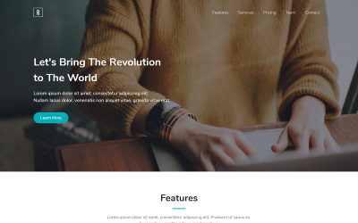 Revolution - Bootstrap 4 Landing Page Template