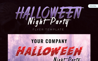 Ulotka nocna Halloween - szablon tożsamości korporacyjnej