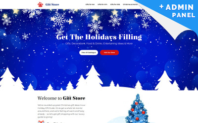 Tema di Landing Page #73785 "Gift Store - Christmas"