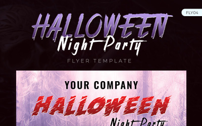 Volantino festa di notte di Halloween - modello di identità aziendale