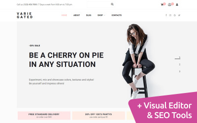 Varie Gated - Plantilla de comercio electrónico MotoCMS para tienda online de moda