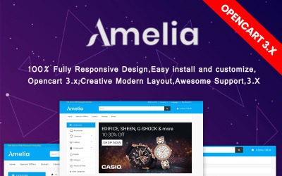 Amelia - Modelo OpenCart para Eletrônicos e Acessórios de Moda