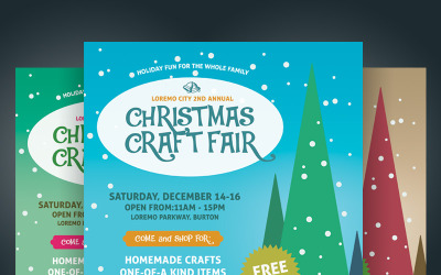Christmas Craft Fair Flyer - Kurumsal Kimlik Şablonu