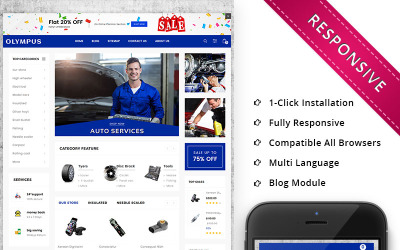 Olympus - Премиум OpenCart шаблон для автомобильного магазина