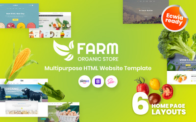 Responsive Farm - Organic Farm HTML5 Website Template Web Sitesi #73860
