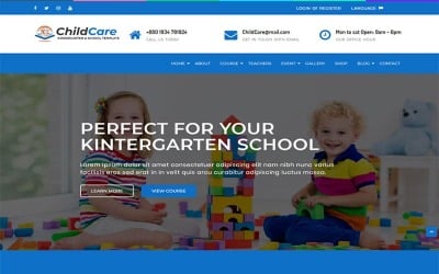Garde d&amp;#39;enfants - Modèle HTML pour maternelle et école