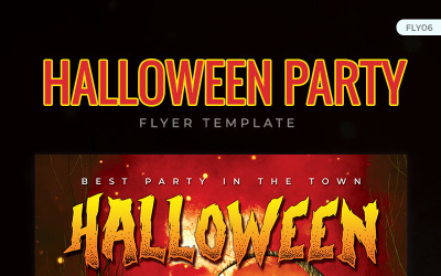Halloween Party Flyer - PSD - Modelo de identidade corporativa