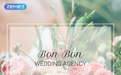 Joomla Vorlage namens "Bon Bon - Wedding Agency" #73958
