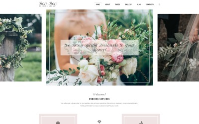 Responsywny szablon Joomla Bon Bon - Wedding Agency #73958