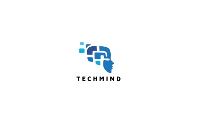 Szablon Logo Tech Mind