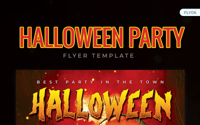 Ulotka Halloween Party - PSD - Szablon tożsamości korporacyjnej