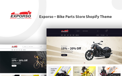 Exporso - Тема магазину велосипедних запчастин Shopify