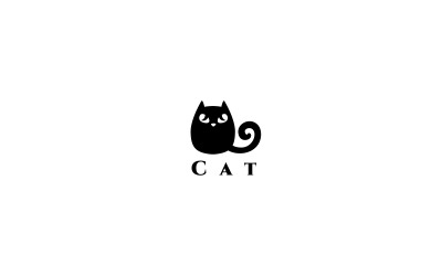 Kedi Logo Şablonu