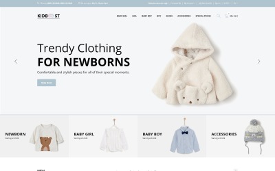 OpenCart Vorlage namens "KidBoost - Kids Fashion Store" #74075