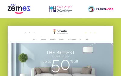 Responsive Decorta - Furniture Store PrestaShop Theme #74074