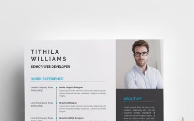 Šablona pro pokračování grafického designéra Tithily Willams