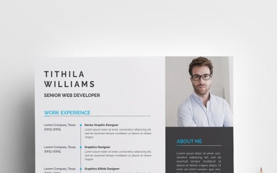 Tithila Willams grafikus tervezői önéletrajz sablon
