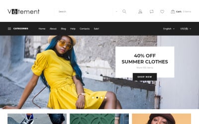 Vetement - Tema de PrestaShop para tienda de ropa