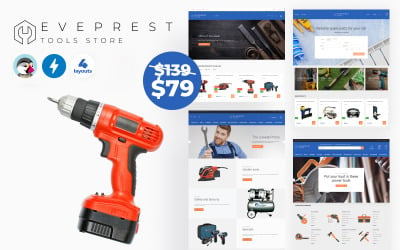 Eveprest Tools 1.7 - Tema PrestaShop del negozio di strumenti