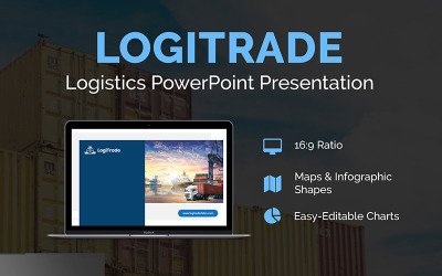 Logistics PPT Slides PowerPoint sablon