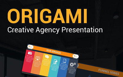 Modèle PowerPoint de diapositives PPT de l&amp;#39;agence créative Origami