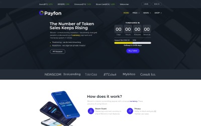 Payfone - ICO WordPress Elementor-thema