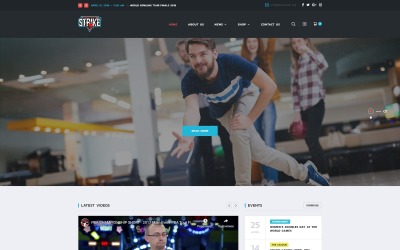 Strike - Bowling Flersidig HTML-webbplatsmall