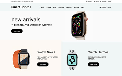 Dispositivos inteligentes - Smartwatches e rastreadores tema Shopify