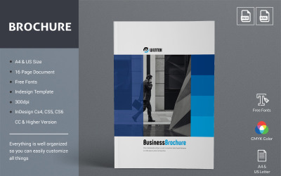 Folheto | Perfil da empresa | Brochura de negócios - modelo de identidade corporativa
