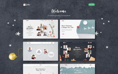 "Gifter - Greeting Card HTML" - адаптивний Шаблон цільової сторінки №74228