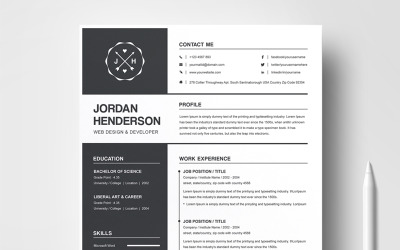 Jordan Henderson CV-sjabloon
