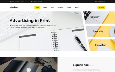 Median - Advertising Agency Multipage Modern Joomla Template
