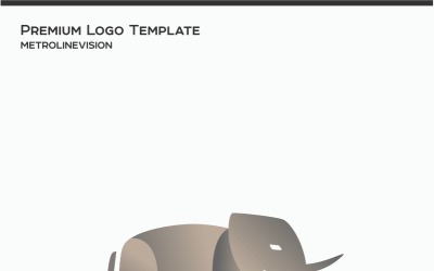Modelo de logotipo de elefante