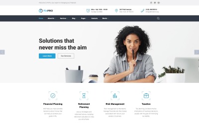 Responsive FinPRO - Financial Ready-to-Use Web Sitesi #74259