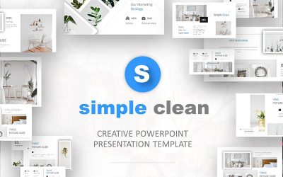 "Simple Clean PowerPoint Template" - PowerPoint шаблон №74242
