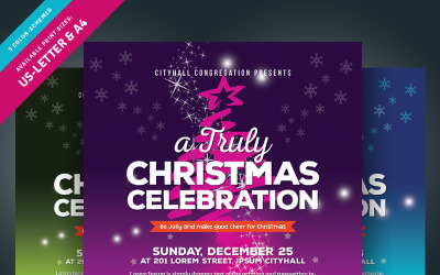 Christmas Event Truly Celebration Flyer - Corporate Identity Template