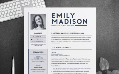 Modelo de currículo de Emily Madison