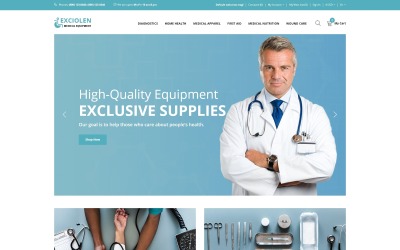 Exciolen - Modello OpenCart per negozio di attrezzature mediche