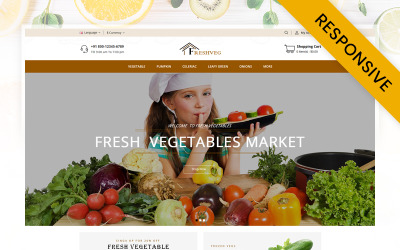 FreshVeg - OpenCart шаблон овощного магазина