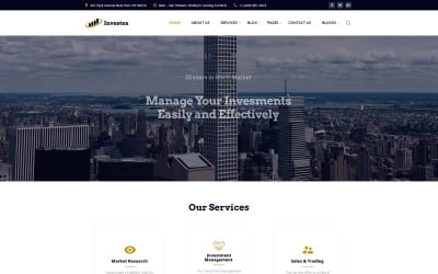 Investex - Plantilla de sitio web de inversión lista para usar