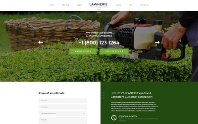 Lawnerie - шаблон ландшафтного дизайну Joomla