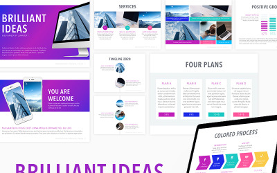 Modello PowerPoint per idee brillanti