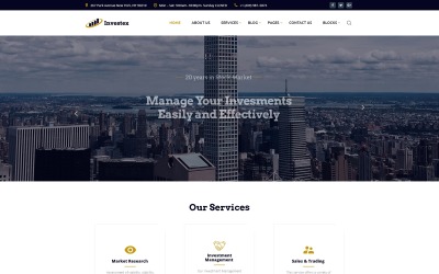 Responsive Investex - Investment Ready-to-Use Web Sitesi #74363