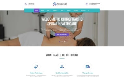 Spinecare - готовий до використання медичний шаблон веб-сайту