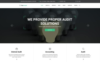 TabAccount - Auditujte šablonu webových stránek připravenou k použití