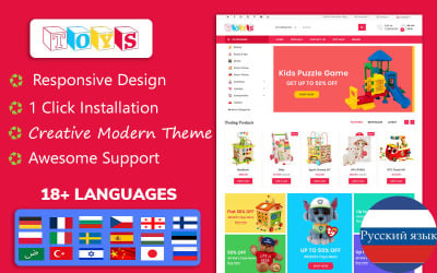 Toys &amp;amp; kids OpenCart Template