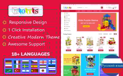 Toys and kids Game zone OpenCart Template