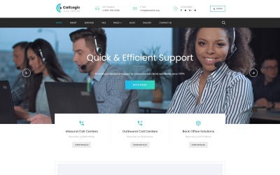 "CallLogic - Сall Сenter" Responsive Joomla Template №74464